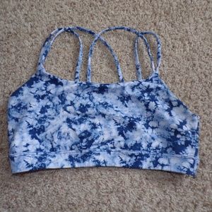 Blue Tie-Dye Sports Bra